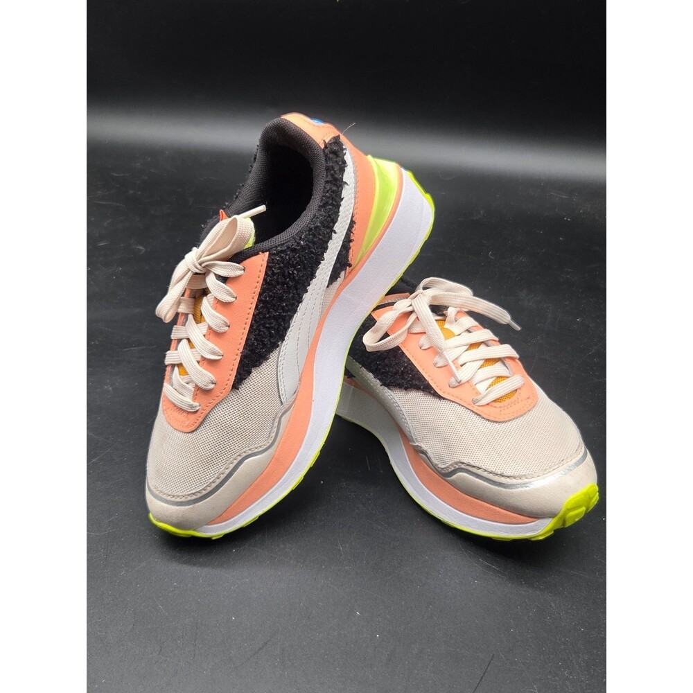 Size 7 - Puma Cruise Rider Cuddle W Lace Up Sneakers Low Top Ivory Multi Color